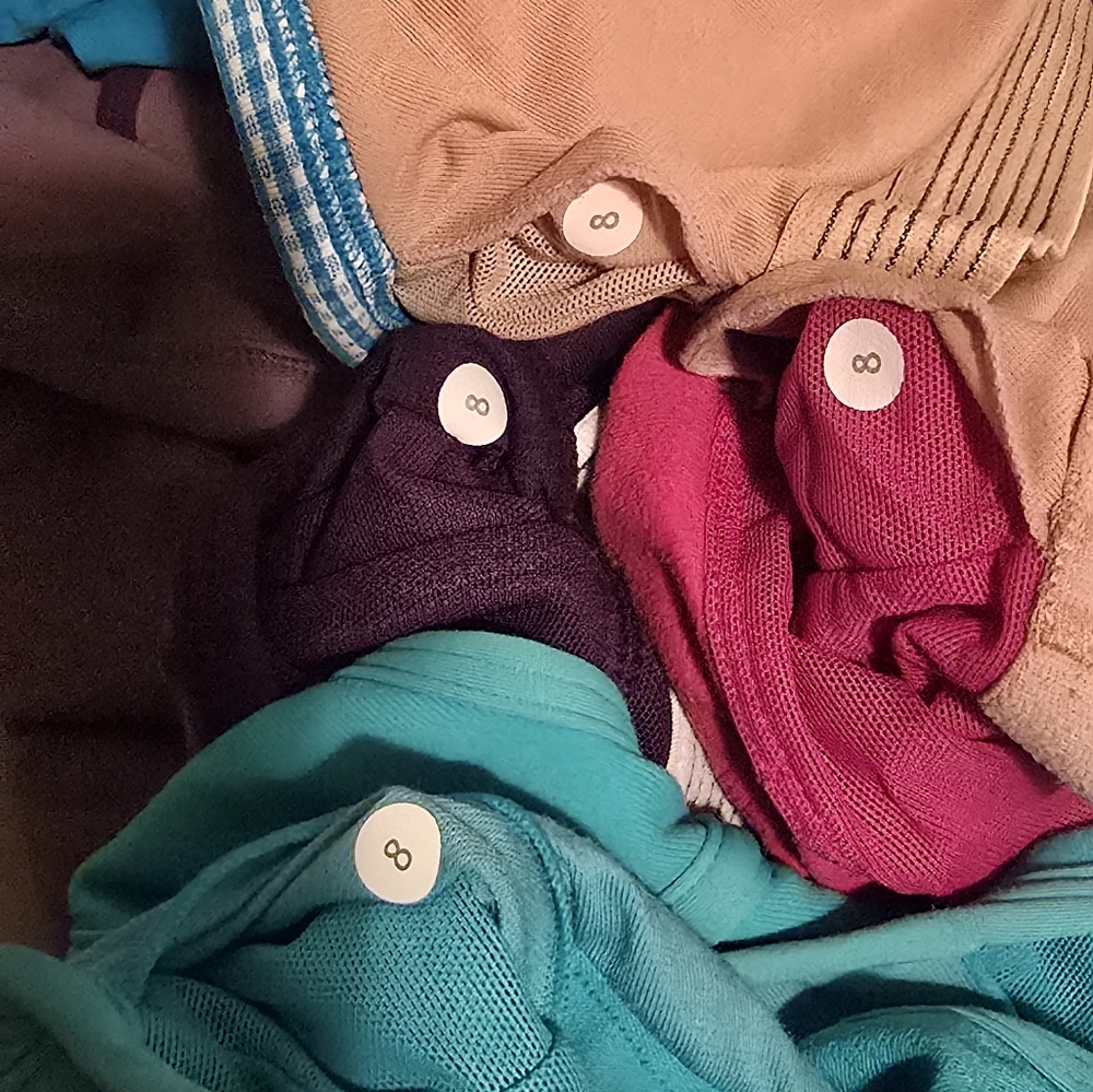 Set of 4 Lululemon Pink Tale Blue and Purple Colors Activewear Set - Picture 2 of 10